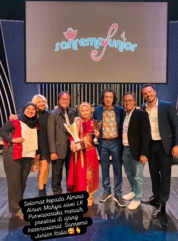 *Almira Asli Jeme Lahat,Juara 1 Ajang Bernyanyi Internasional Sanremo Junior 2026 Di Italia*